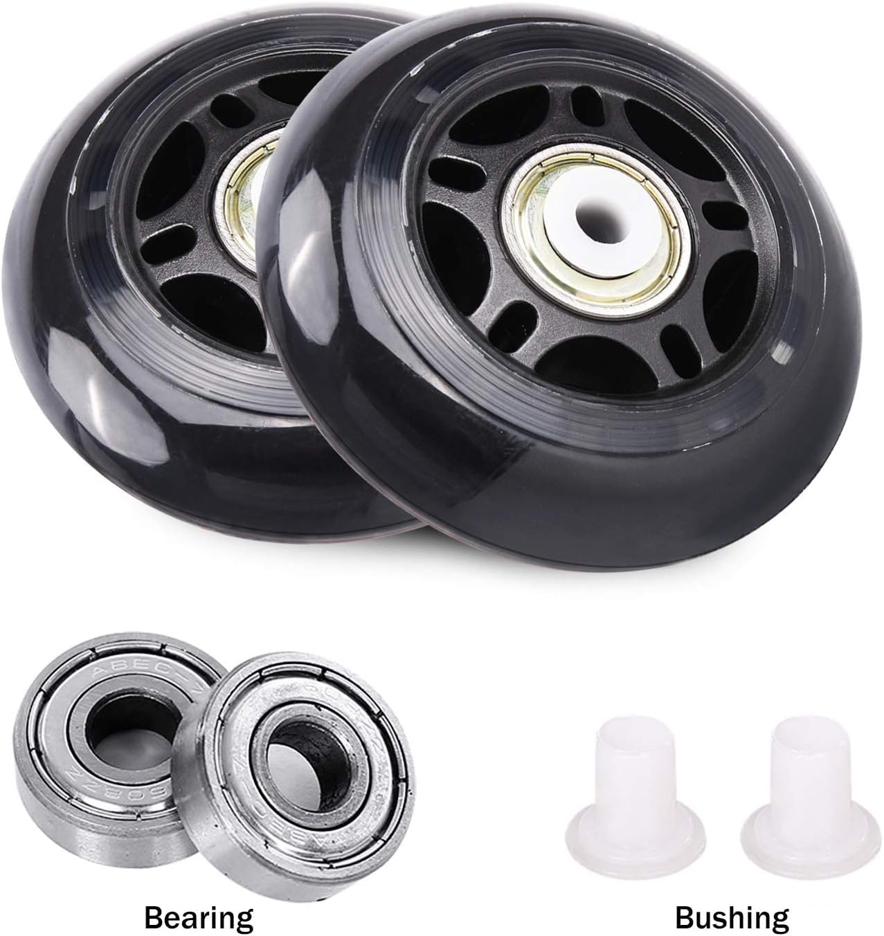 Amazon.co.jp: 70mm 82A 76mm 84A ローラーブレードホイール 8個